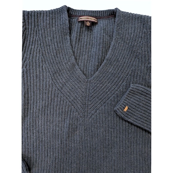 Tommy Hilfiger Sweater XL V Neck Chunky Knit Pullover Classic Preppy Cozy Wool - Picture 1 of 7